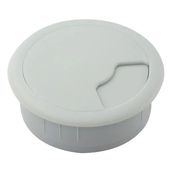 Pouze Dnes CONFURN Kabel. průchodka, kulatá, vestavba ø 80 mm, světle šedý plast