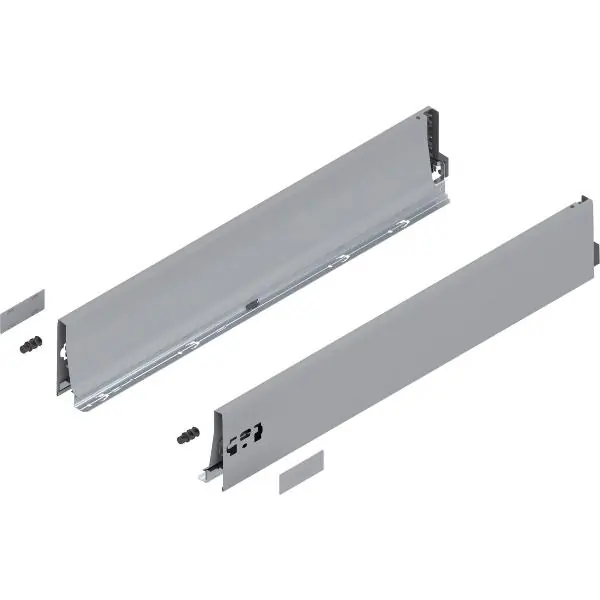 BLUM TANDEMBOX antaro bočnice výška K, jm. délka 650 mm, ocel šedá RAL 9006 Značkový