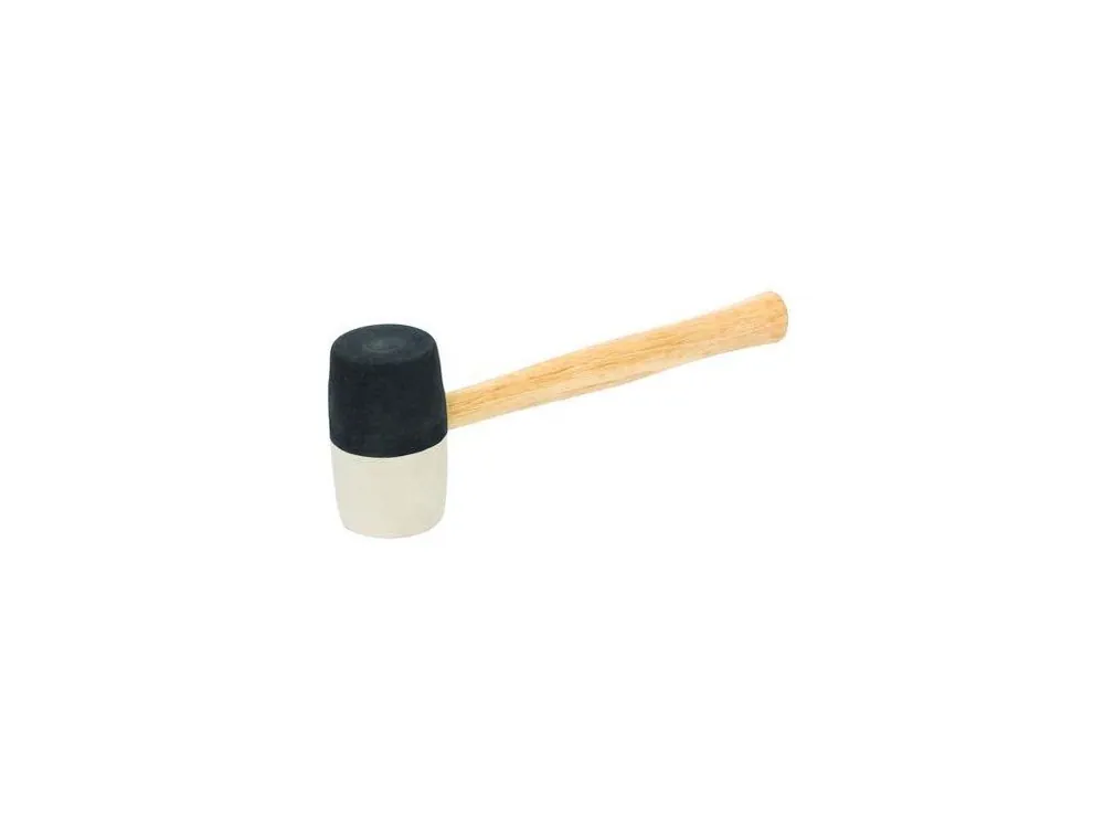 Dokud Zásoby Vydrží Palička gumová 860g, 65mm ČER/BÍ, dřev. rukojeť