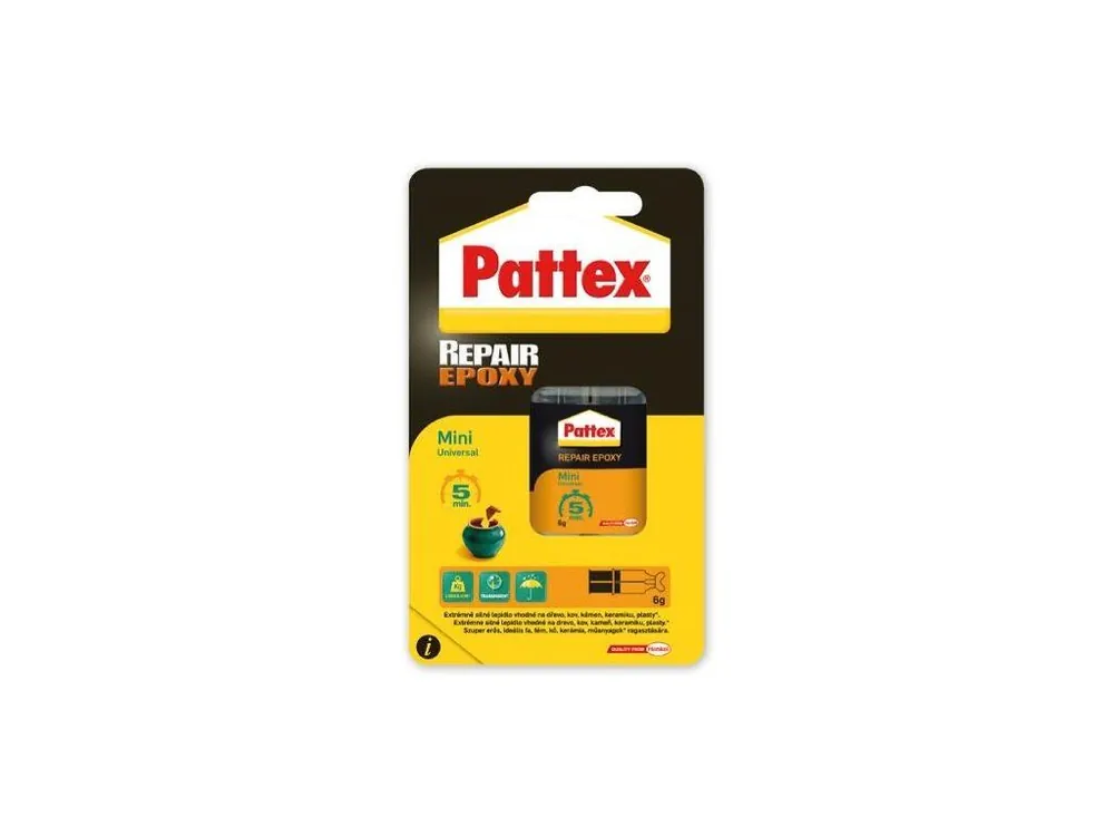 Lepidlo epoxidové 6g, 5min. PATTEX REPAIR UNI. Časově Omezené