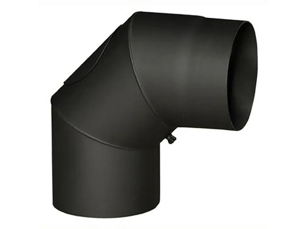Cenový Hit Koleno kouřové s otv.200mm/90st.t.1,5mm ČER