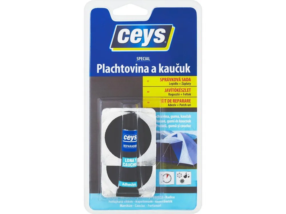 Lepidlo na placht.a kaučuk 7ml + 4 záplaty CEYS Hit Sezóny