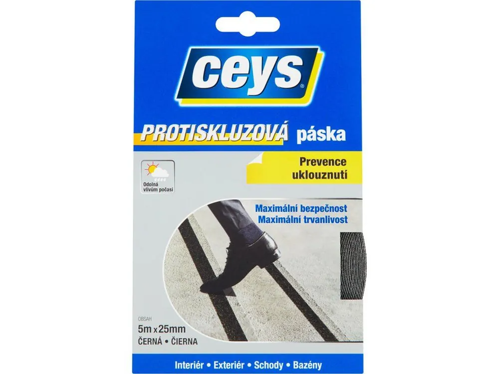 Doprava Zdarma Páska protiskluzová 25mmx5m ČER TACKCEYS