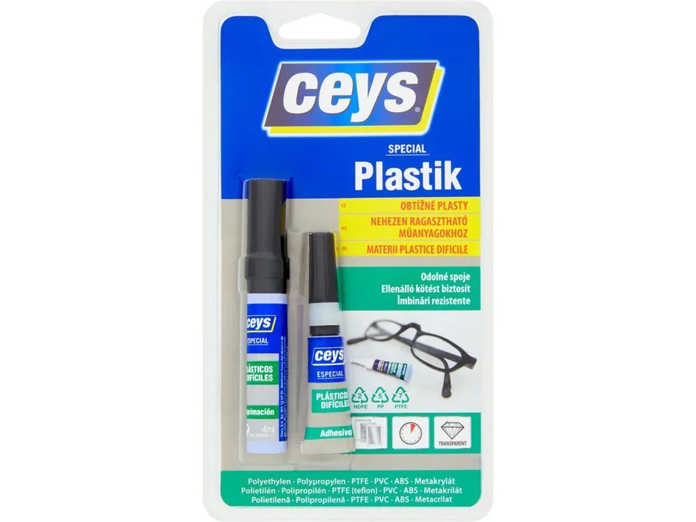 Lepidlo na obtížné plasty 3g + 2ml/4ml CEYS Autentický