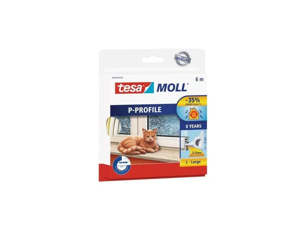 Akční Nabídka Těsnění ok.a dveř."P" 9x5.5mm BÍ (6m)