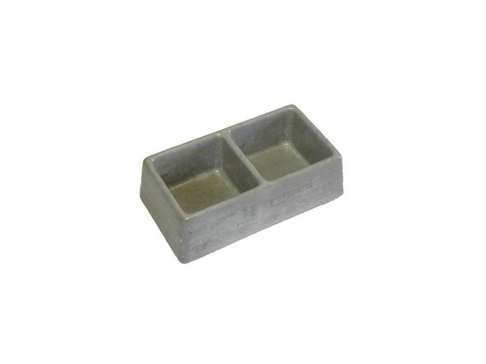 Miska dvoumiska čtverce 245x135x75mm beton (86) Jen Po Omezenou Doba
