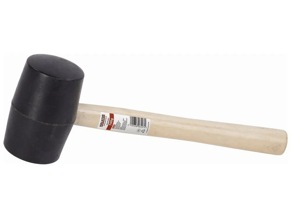 KRT904003 - Gumová palice černá 900g - Dřevěná násada Sleva