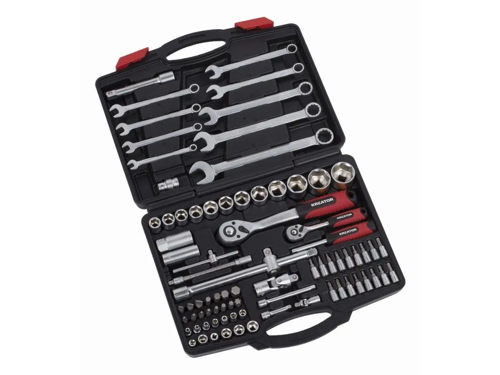 KRT500120 - 80-ti dílná gola sada 1/2" , 1/4" v kufru Nová Kolekce
