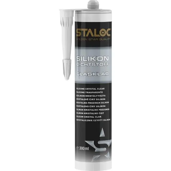 Aktuální Silikonová těsnící hmota Staloc, čirý 300 ml