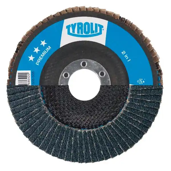 TYROLIT brusný lamelový kotouč 2v1 Premium***lomený Ø 125 mm zrno 60 tvar 27A Nejlepší Volba