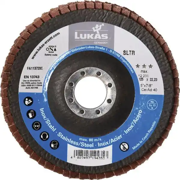 Cenově Výhodný LUKAS brusný lamelový talíř SLTR CeramicAd ø 125 mm zrno 60