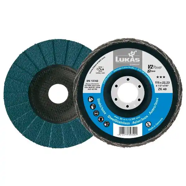 Odeslání Ihned LUKAS brusný lamelový talíř V2 Power zirkonkorund ø 125 mm zrnitost 60