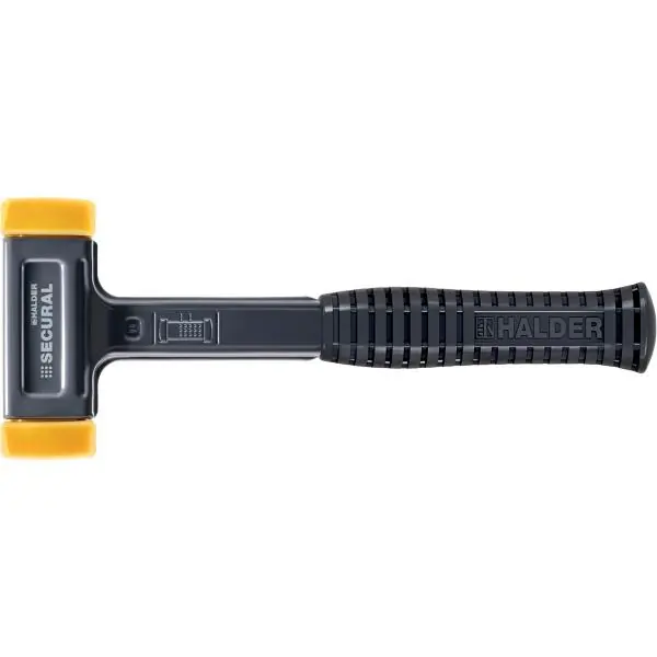 HALDER Měkké kladivo Secural head 30 x 40 mm polyuretanová žlutá pryžová rukojeť Aktuální