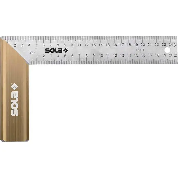 Levný SOLA úhelník SRB hliníkové rameno s 45º/135° pokosníkem 400 x 145 mm