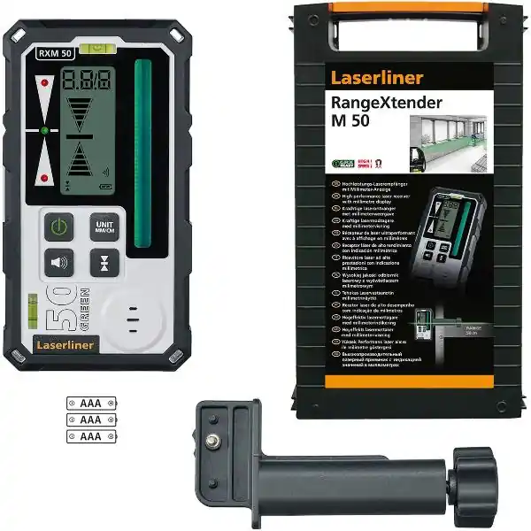 LASERLINER laserový přijímač RangeXtender M50 zelený dosah až 50 m IP 66 Nejlepší Volba
