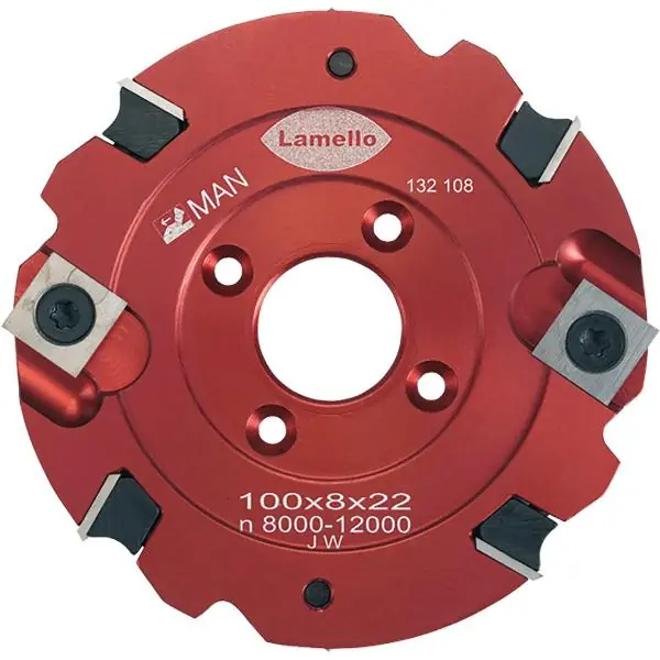 LAMELLO fréza s vyměnitelnýmmi noži HW 100 x 8 x 22 mm, Z4+V4 (spojka Clamex S) Poslední Šance