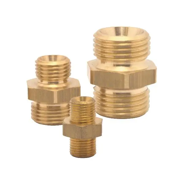 Dvojitá vsuvka na stlačený vzduch AG 3/8" a AG 3/8" z mosazi Omezená Nabídka