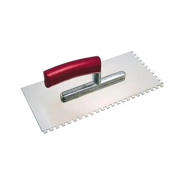 Ověřený KAUFMANN hladítko 280 x 130 mm z nerezové oceli oboustranně vroubky 8 x 8 mm