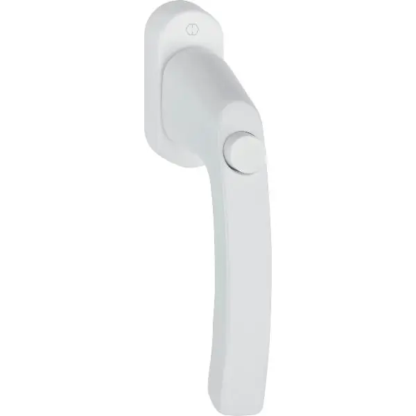 HOPPE okenní klika LIÈGE s knoflíkem, 7 x 43 mm, 90° , F9016 běžná bílá Speciální Cena