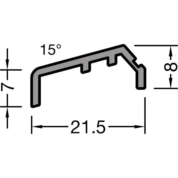 GUTMANN krycí profil křídla FP 2634, D=6000 mm, hliník střední bronz elox (G214) Cenová Bomba