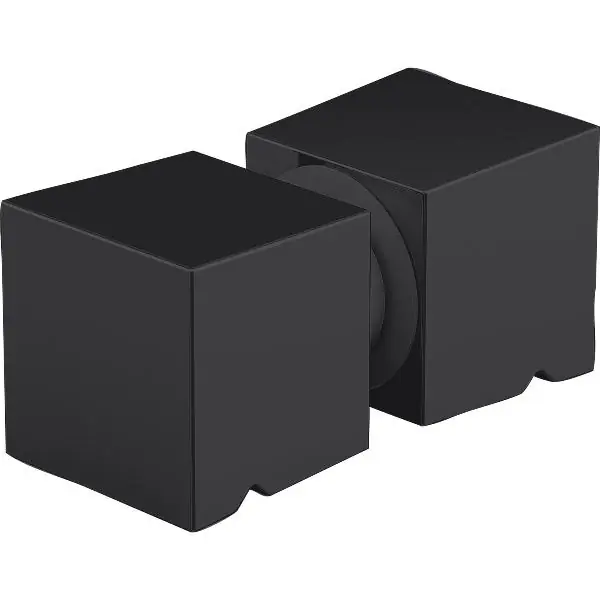 Nová Kolekce DORMA-Glas knopka skleněných sprc. dveří, hranatá, 32 x 32 mm, hliník černý mat