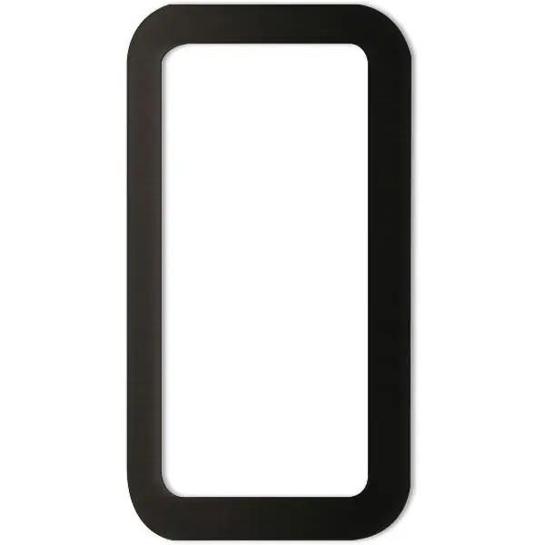Originální Rámečková úchytková mušle 120x65mm, k nalepení, hliník černá mat
