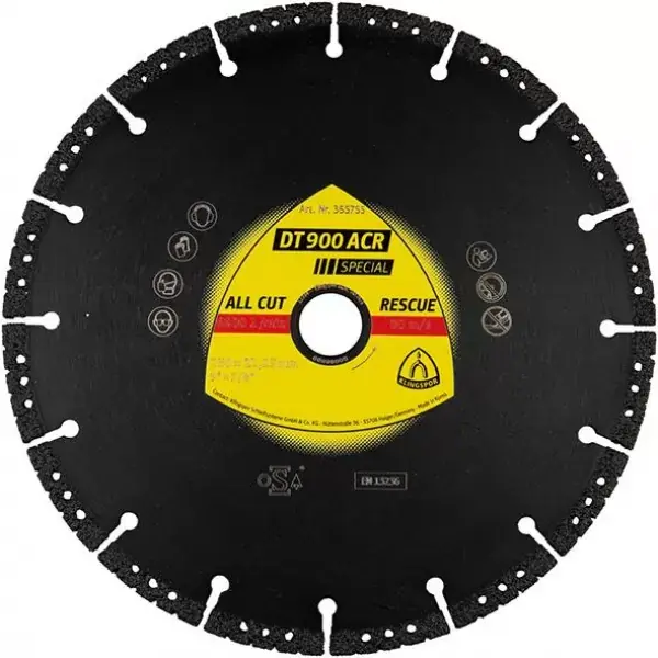 Nejprodávanější Diamantový brusný kotouč DT 900 ACR Special 230x3,1X22,23mm KLINGSPOR