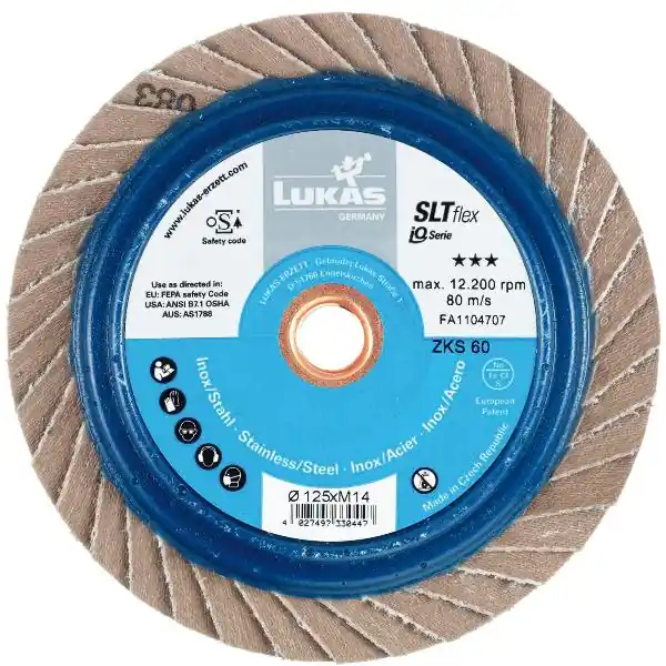 Autentický LUKAS brusný lamelový talíř SLTflex ceramic zrno ø 125 mm zrnitost 40