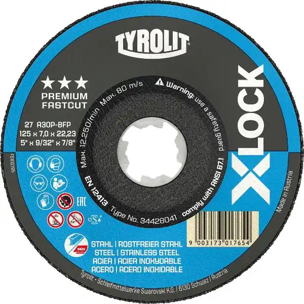 TYROLIT X-LOCK hrubý kotouč ocel/ NIro Premium***125x7mm 2v1 Form27 Koupit Online