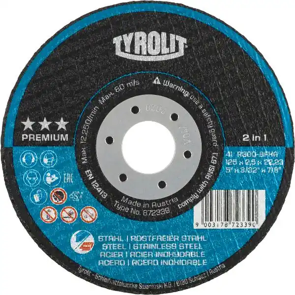 Rychlé Dodání TYROLIT řezný kotouč zaoblený Premium*** 230 x 3 mm, 2 v 1 Form 42