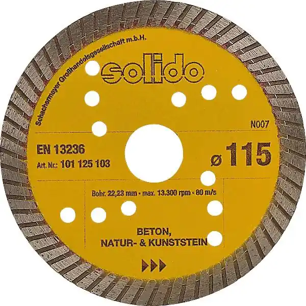 Výhodná Nabídka SOLIDO diamantový řezný kotouč 115 x 2,0 mm beton kámen stavební materiály