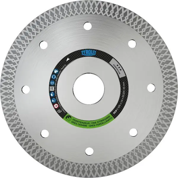 TYROLIT Diamantový řezný kotouč DCP *** 125 x 1,4 x 22,23 mm porcelán/kamenina Přímo Od Výrobce