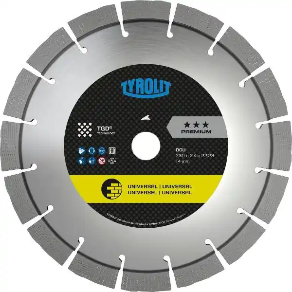TYROLIT diamantový řezný kotouč DCU*** TGC 230 x 2,4/14 mm pro stavební mat. Odeslání Ihned