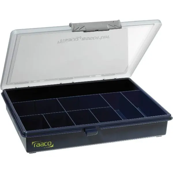 RAACO sortimentní kufřík Assorter 5-9, 9 fixních přihrádek, 240 x 195 x 43 mm Cenově Výhodný