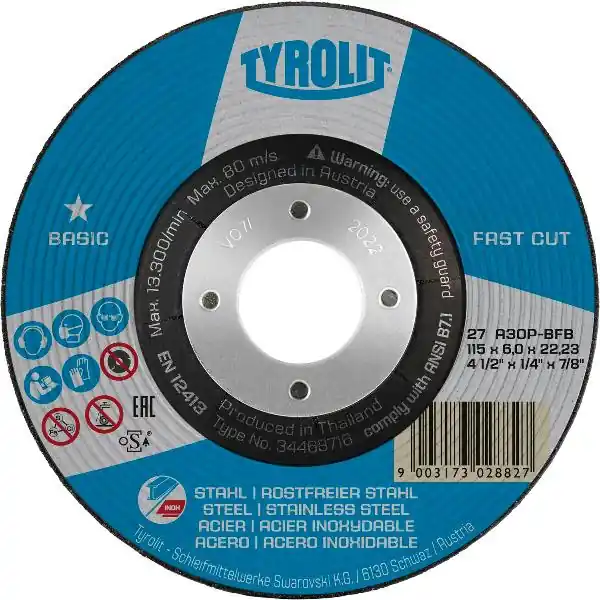 Časově Omezené TYROLIT Brusný kotouč Basic* 178 x 6 mm 2v1 Typ 27