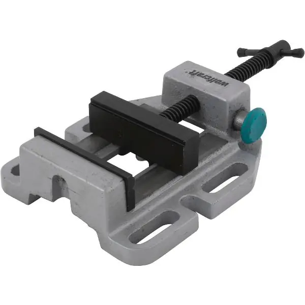 Cenový Hit WOLFCRAFT strojní svěrák z šedé litiny, šířka čelistí 85 mm