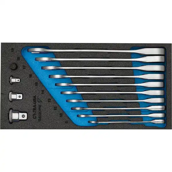 Finální Výprodej GEDORE plochý-očkový ráčna klíč sada 1500 CT1-7 RA v 1/3 CT-Modul 14dílná
