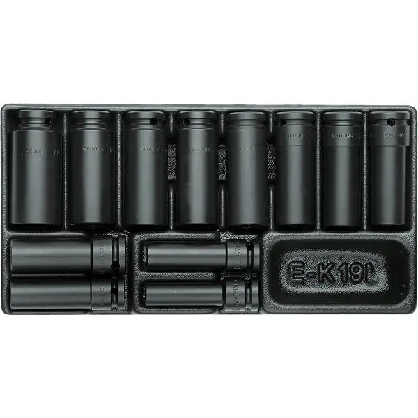 Finální Výprodej GEDORE sada rázových utahováků 1/2"1500 ES-K19L v 1/3 ES-Modul 12dílná