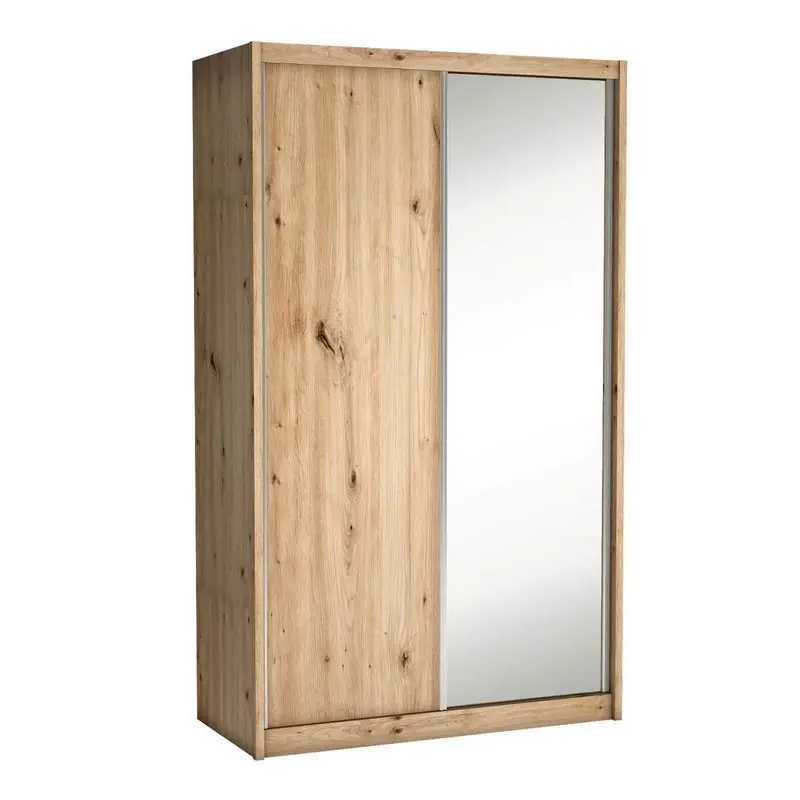 Skřín s posuvnými dveřmi a zrcadlem ANICA - šířka 143 cm, dub artisan Akční Nabídka