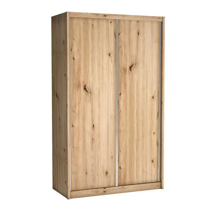 Sezónní Sleva Skřín s posuvnými dveřmi ANICA - šířka 143 cm, dub artisan