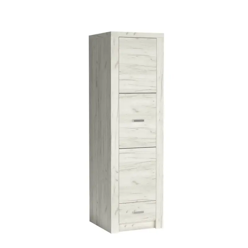 Finální Výprodej Úzká skříň BESS - šířka 56 cm, dub kraft bílý