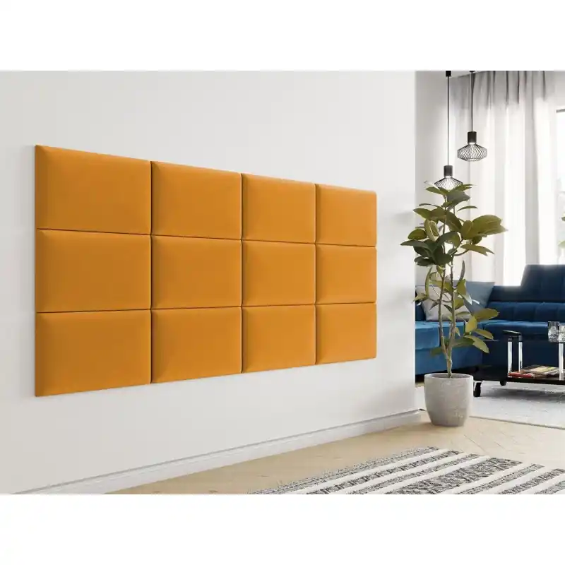 Čalouněný nástěnný panel 50x30 PAG - žlutý Výprodej