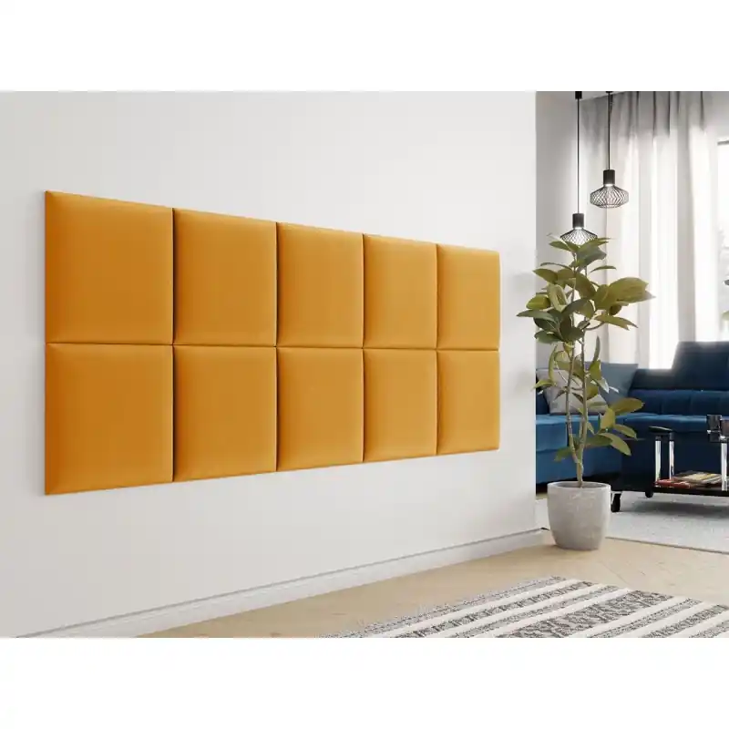 Sezónní Sleva Čalouněný nástěnný panel 42x42 PAG - žlutý