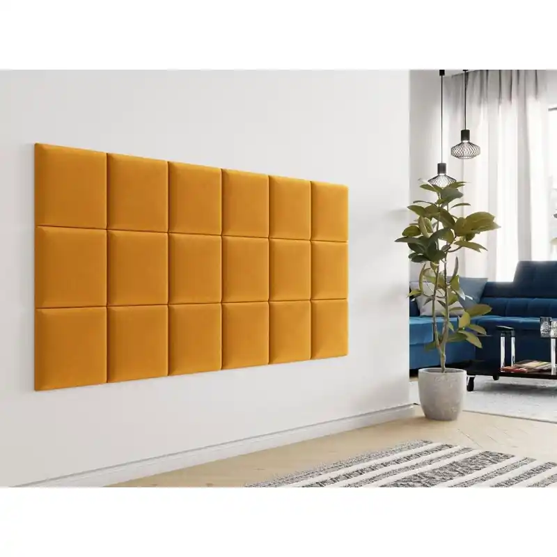 Čalouněný nástěnný panel 30x30 PAG - žlutý Bezpečná Platba