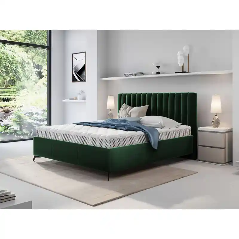 Vrácení Zdarma Manželská postel s úložným prostorem 180x200 TANIX - zelená