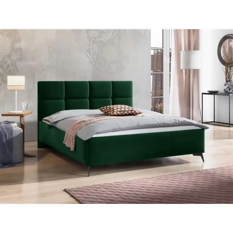 Manželská postel s úložným prostorem 180x200 TERCEIRA - zelená Pouze Dnes