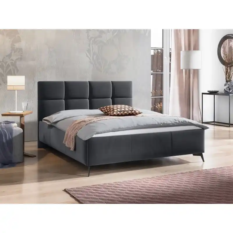 Vrácení Zdarma Manželská postel s úložným prostorem 160x200 TERCEIRA - šedá