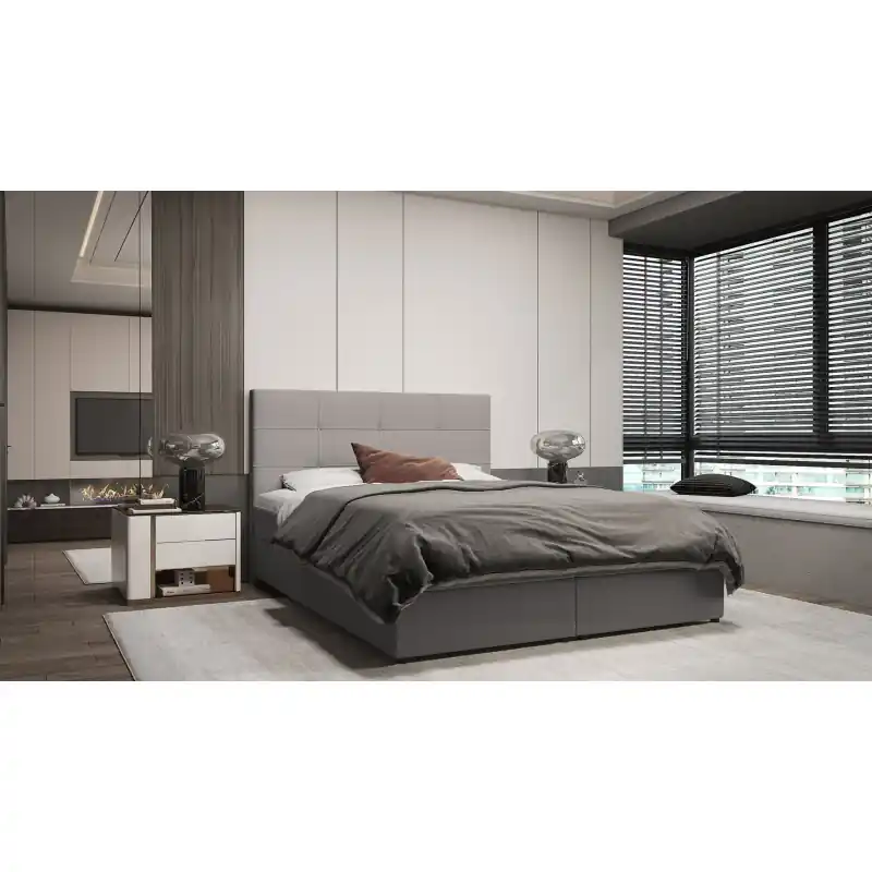 Odeslání Ihned Designová postel MALIKA - 140x200, tmavě béžová