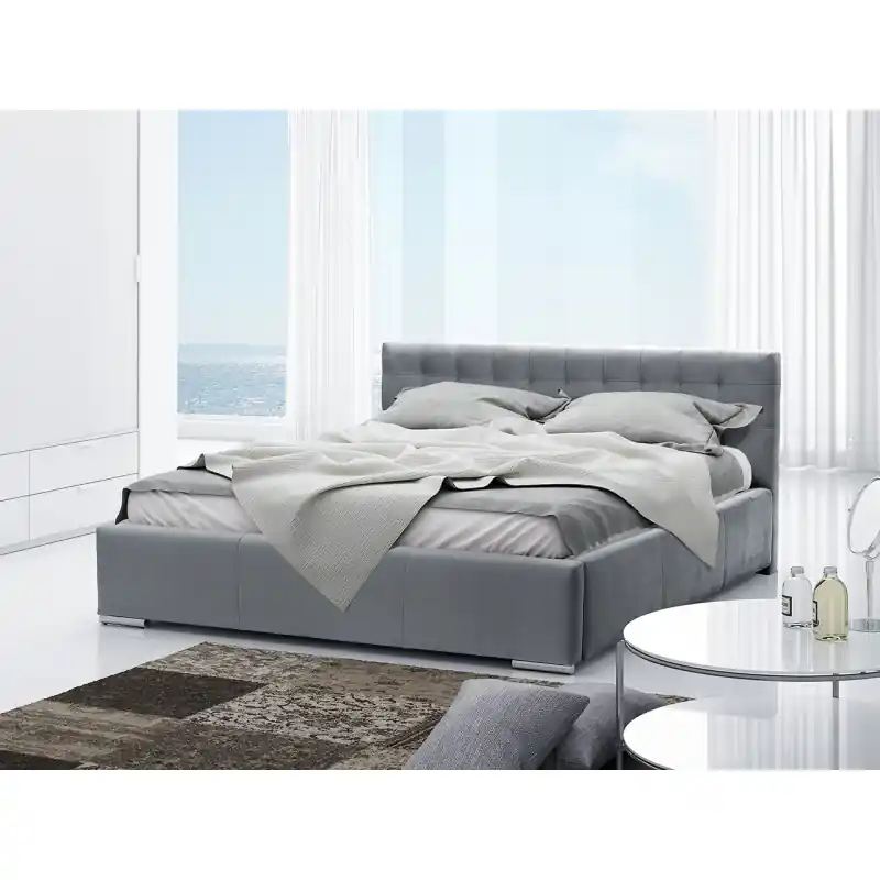 Vysoce Kvalitní Manželská čalouněná postel 160x200 ZARITA - šedá