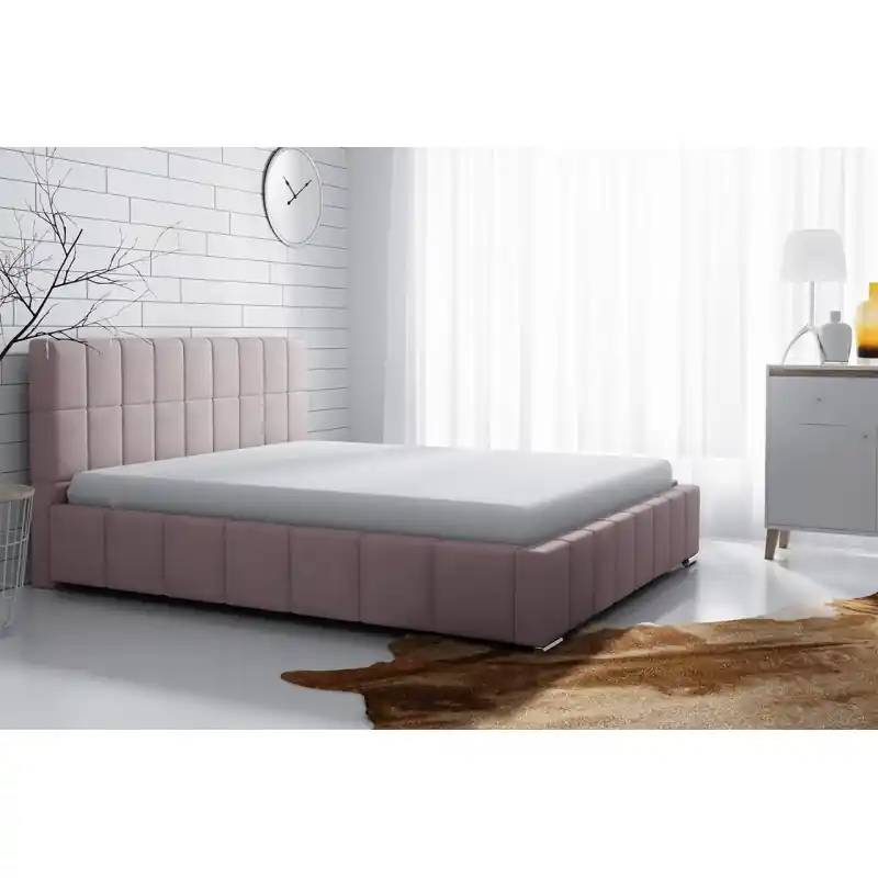 Odeslání Ihned Čalouněná manželská postel 180x200 ZANDRA - růžová